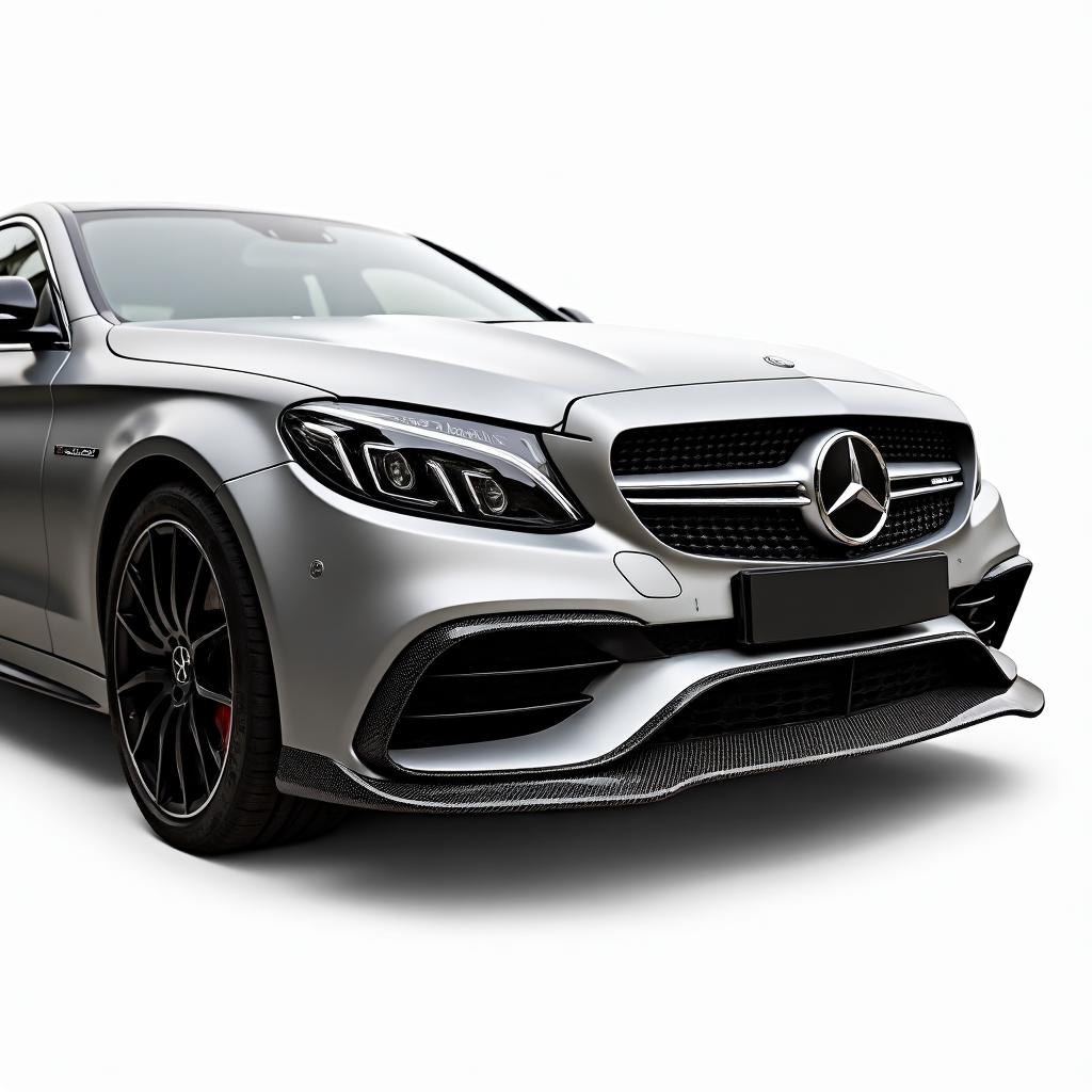 Carbon fiber front lip for Mercedes C-Class