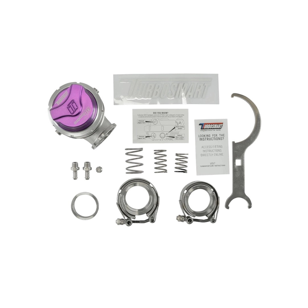 Wastegate Externa Turbosmart GenV CompGate40 14psi Morada - Turbo Smart