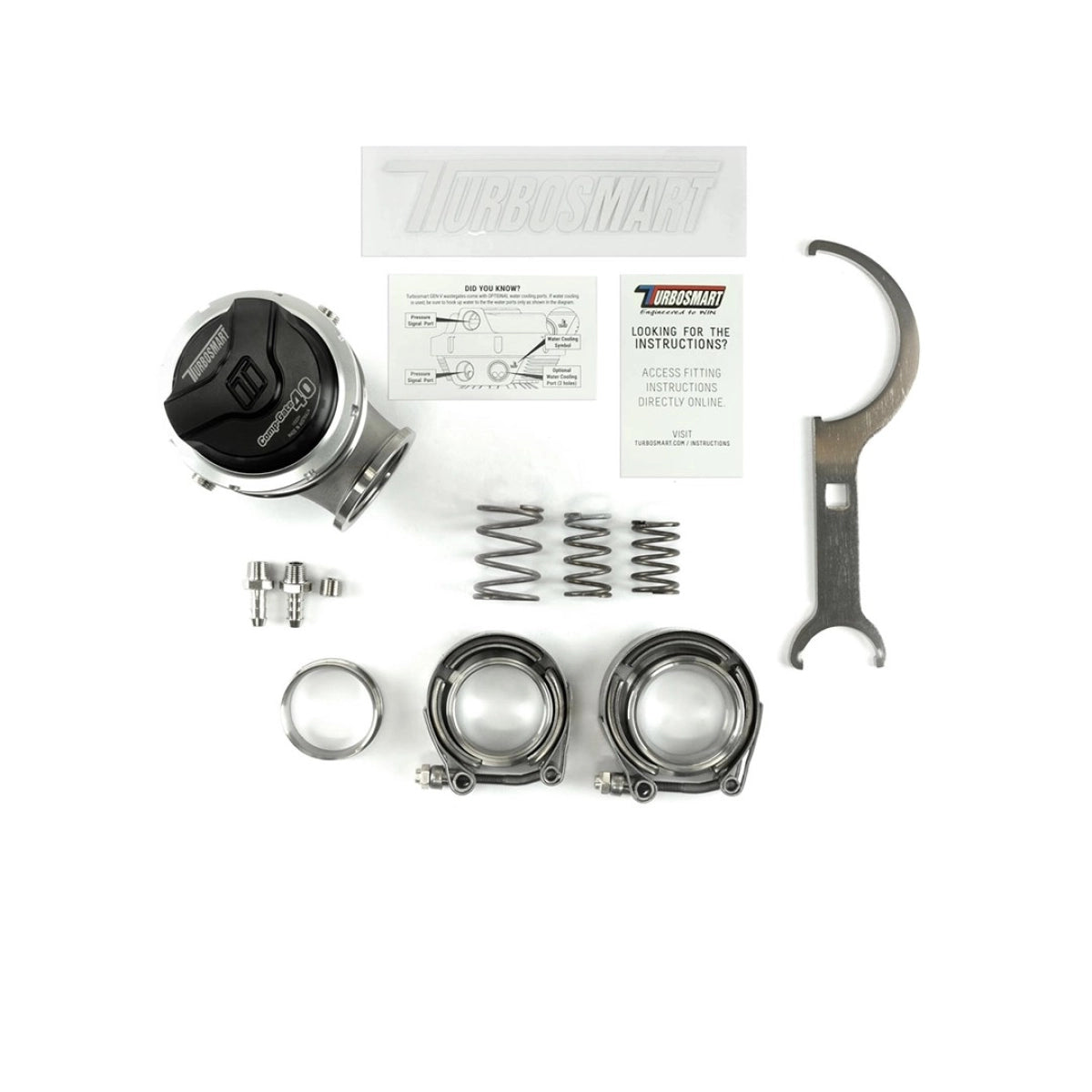 Wastegate Externa Turbosmart GenV CompGate40 14psi Negra - Turbo Smart