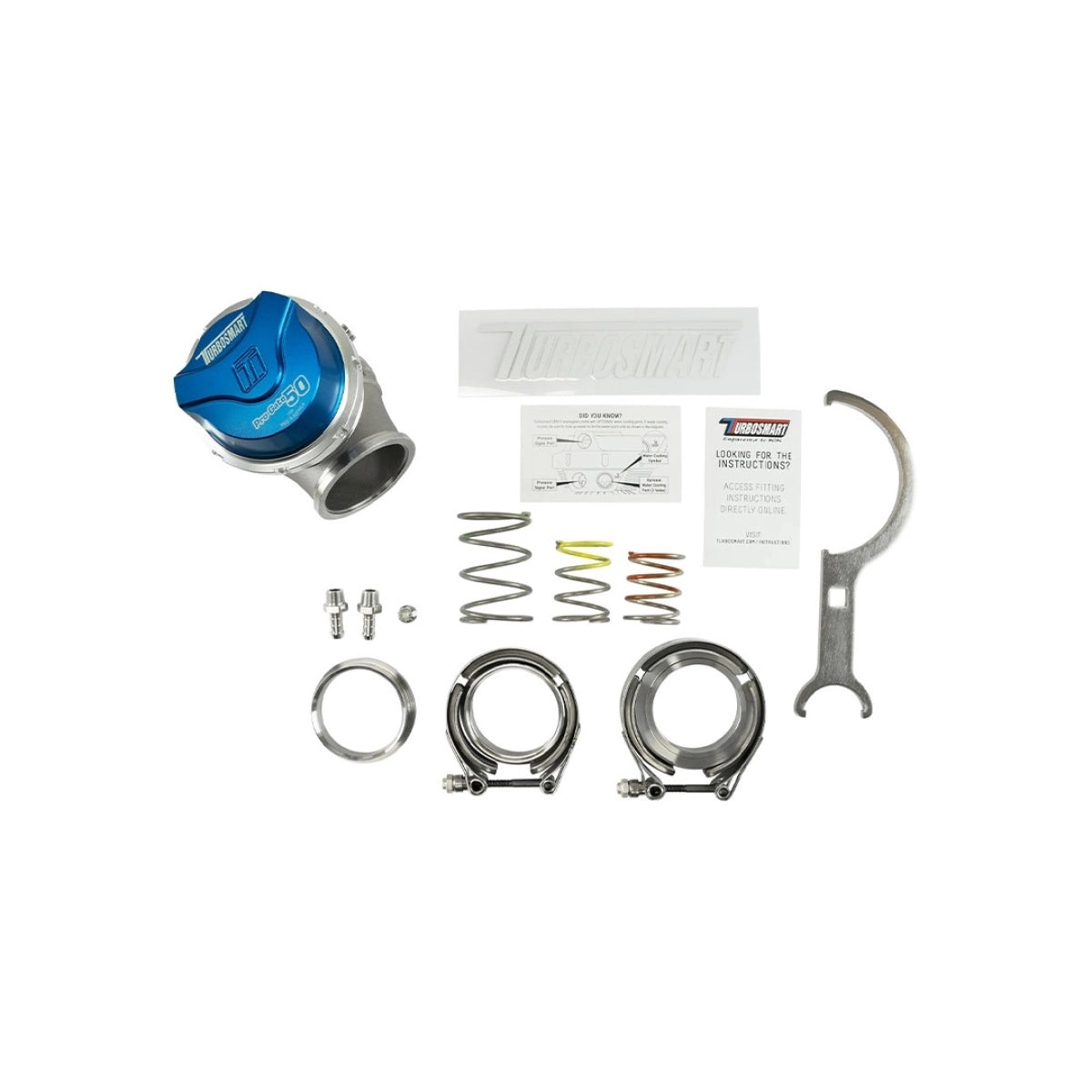 Válvula de Descarga Externa Turbosmart GenV ProGate50 14psi Azul - Turbo Smart