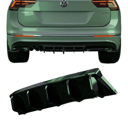 Apex Aero Design gloss black rear bumper extension for VW Passat Mk2 R-Line