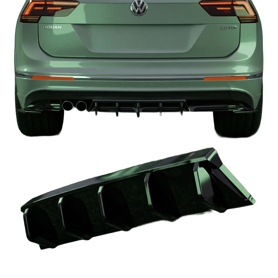 Apex Aero Design gloss black rear bumper extension for VW Passat Mk2 R-Line