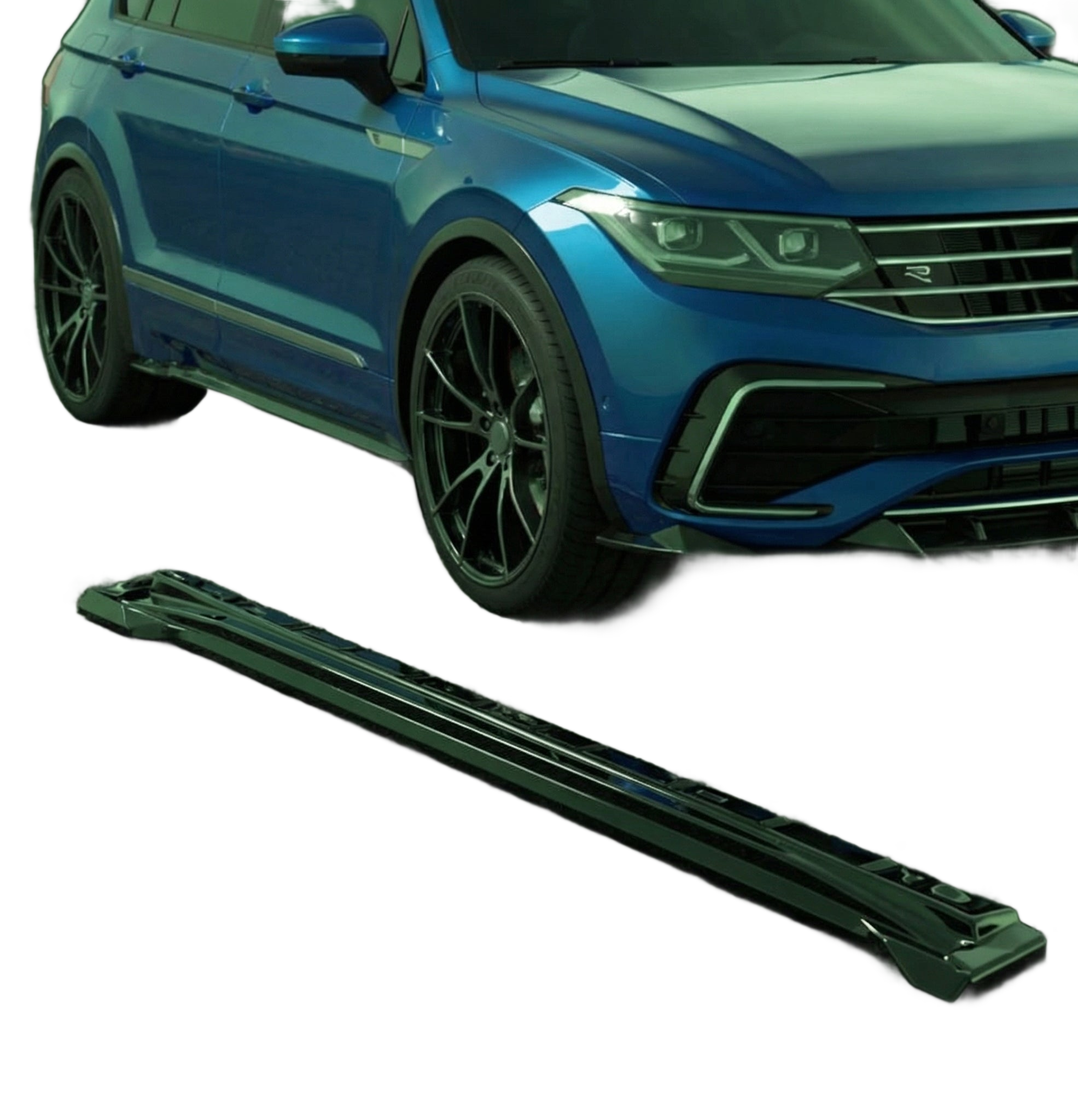 Apex Aero Design gloss black side skirts for VW Passat R-Line Mk2 Facelift