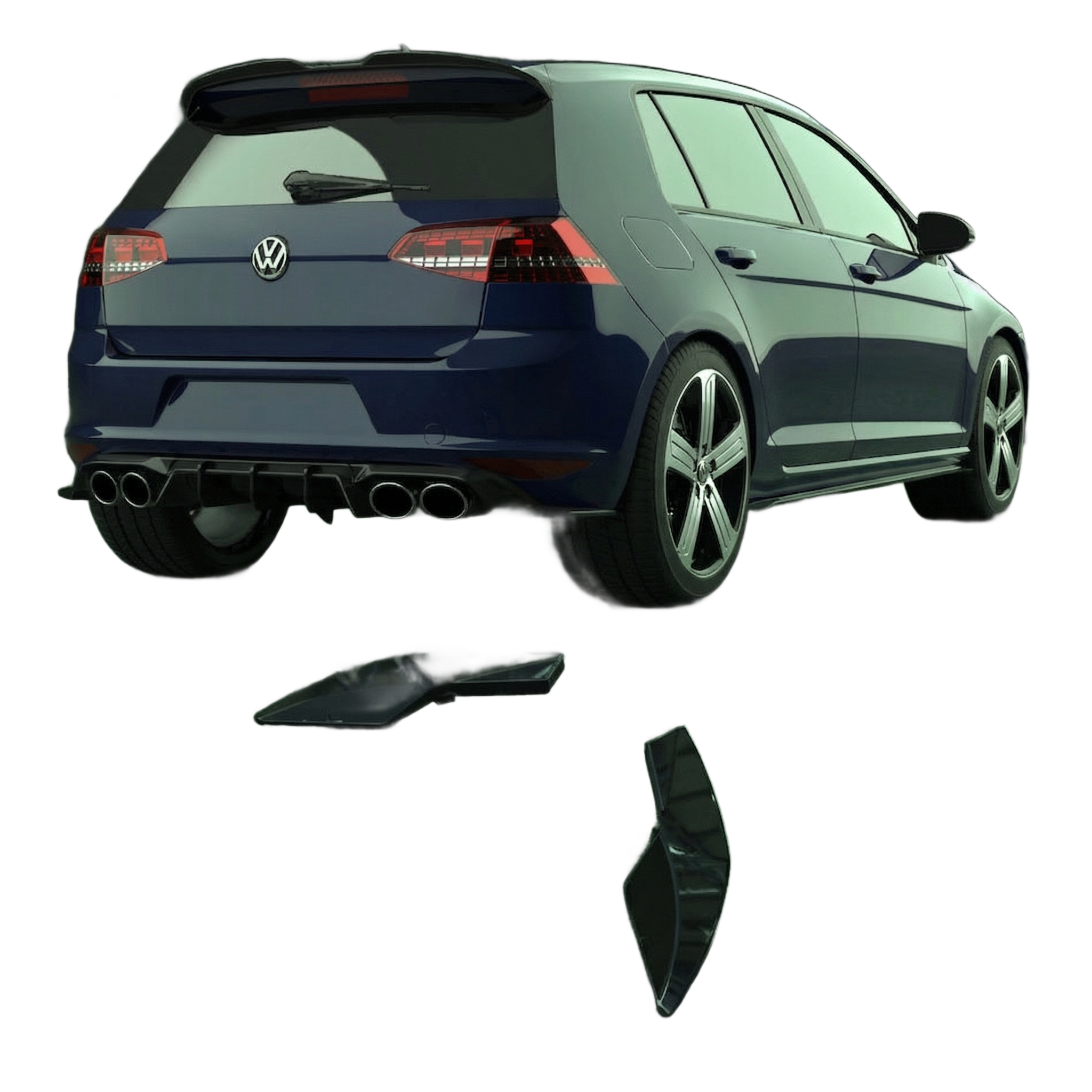 Apex Aero Design Rear Side Splitter for Volkswagen Golf Mk7.5 R