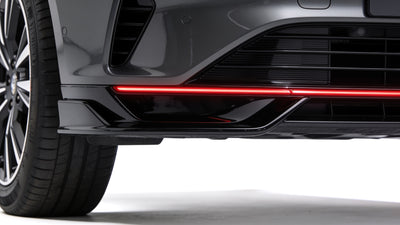 Carbon fiber front splitter and aero components on white background - RO34 aero category